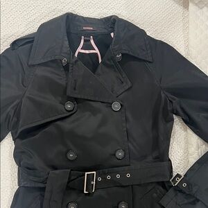 Express Classic Black Trench Coat